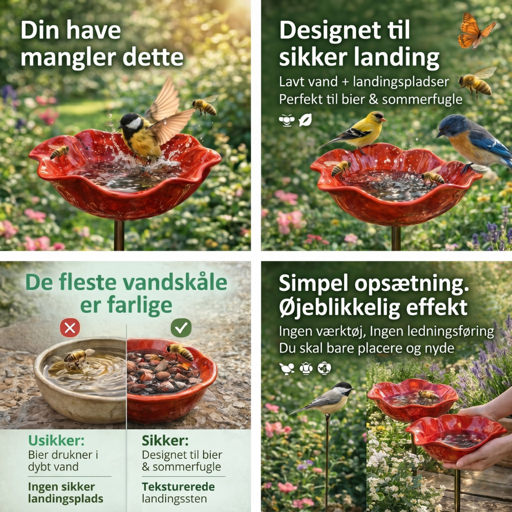 Birdie Bloom™ – Blomsterformet fuglebad