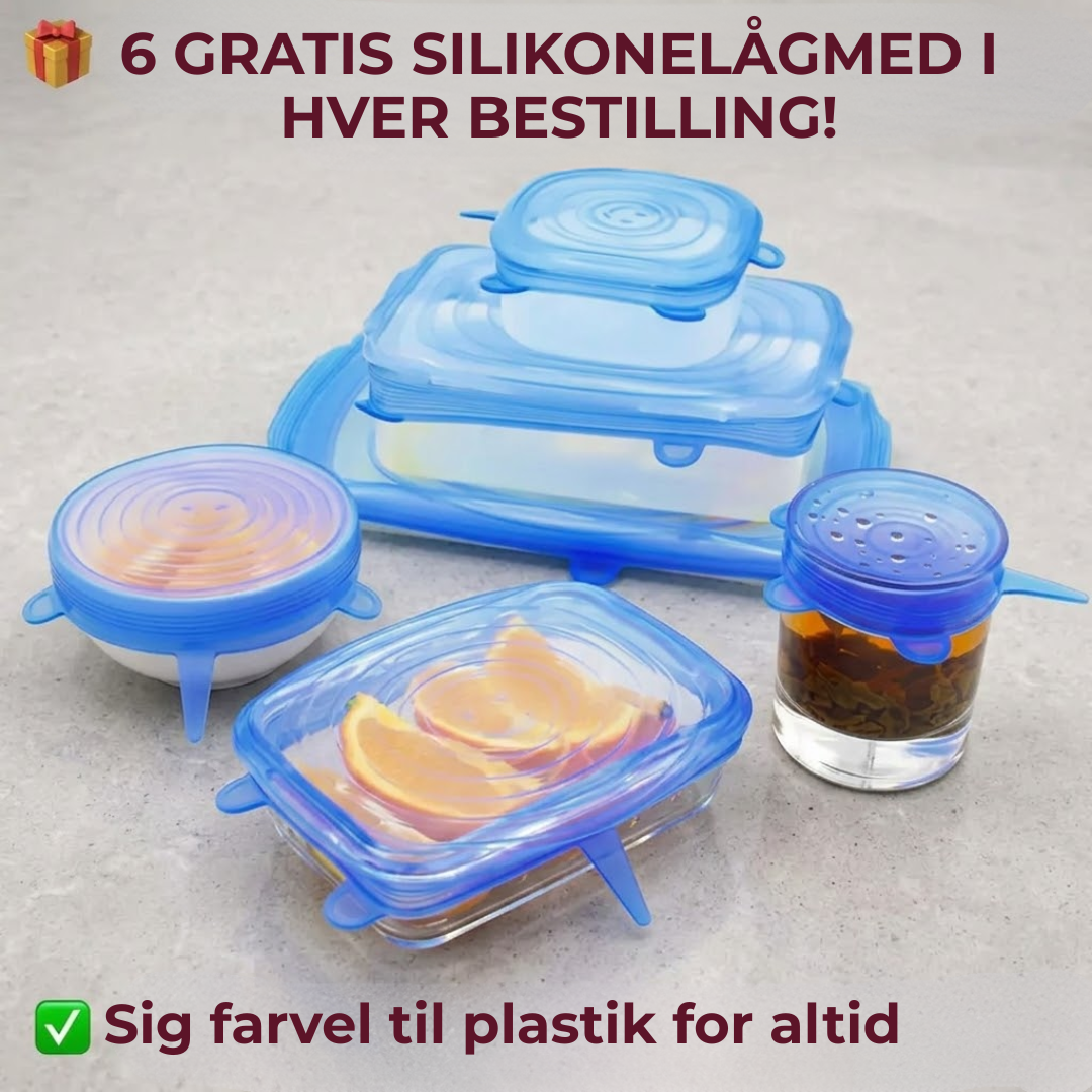 FlexFresh™| Genanvendelig silikonepose, mikrobølgeovnssikker og lækagesikker
