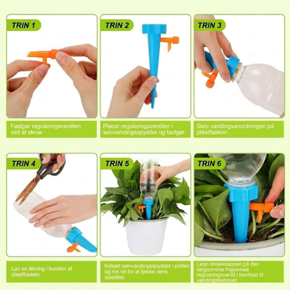 AquaSpike™ Automatisk plantevandings spike, brug en flaske og hold planterne friske i op til 2 uger