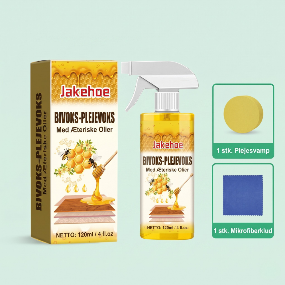 PureBee Wood Wax™ – Alt-i-en Bivoks-spray til Træpleje
