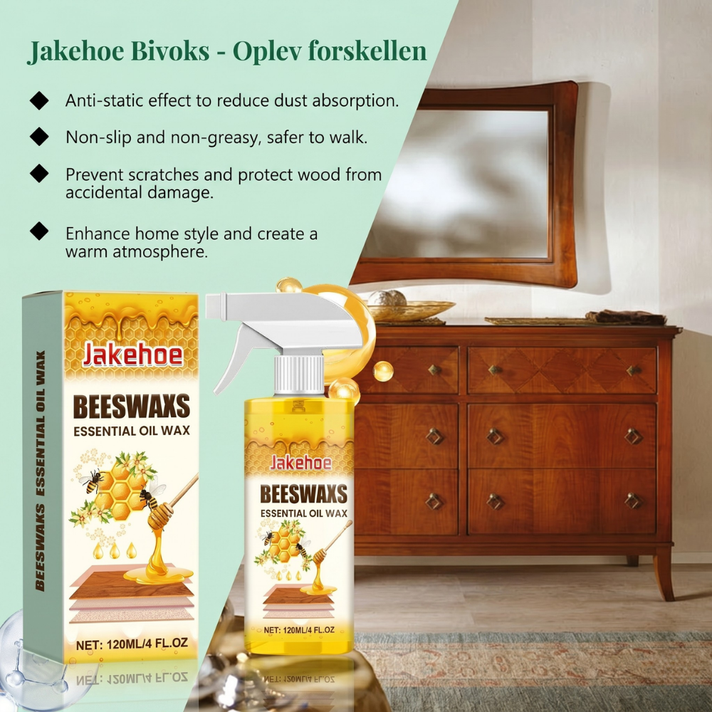 PureBee Wood Wax™ – Alt-i-en Bivoks-spray til Træpleje