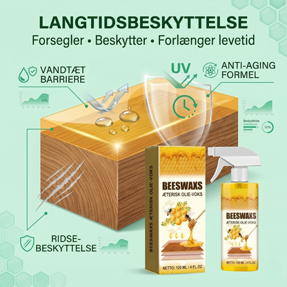 PureBee Wood Wax™ – Alt-i-en Bivoks-spray til Træpleje