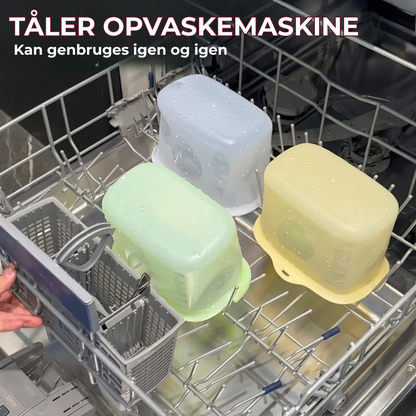 FlexFresh™| Genanvendelig silikonepose, mikrobølgeovnssikker og lækagesikker