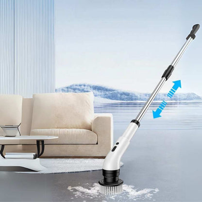 FlexiClean™ - Elektrisk rengøringsbørste med 9 hoveder og forlænger-skaft
