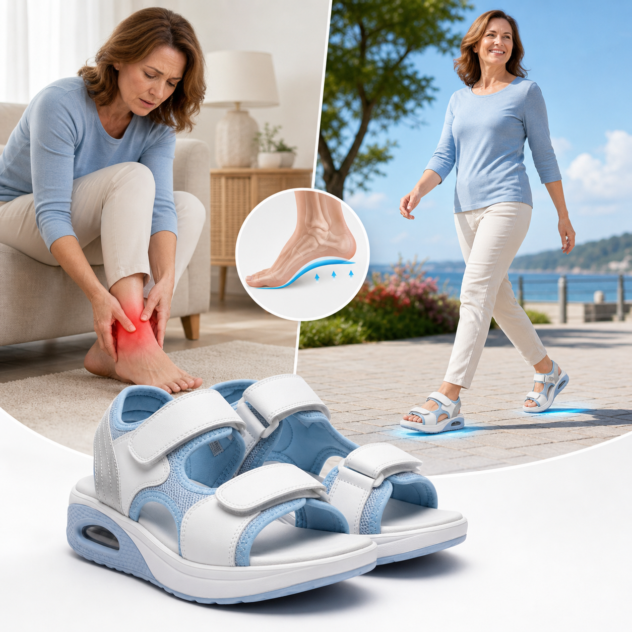CloudWalk Sandals™ — Ortopædiske Komfortsandaler