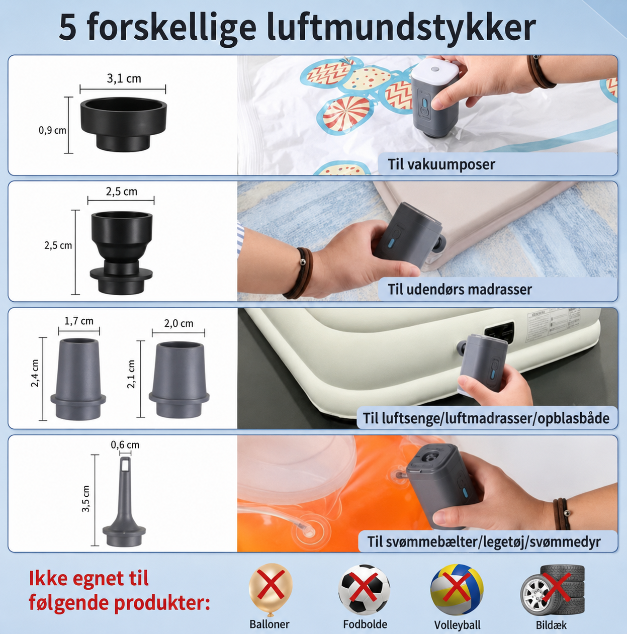 Trådløs luftpumpe: Din frihed, altid og overalt