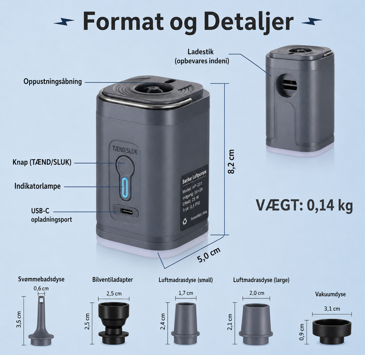 Trådløs luftpumpe: Din frihed, altid og overalt