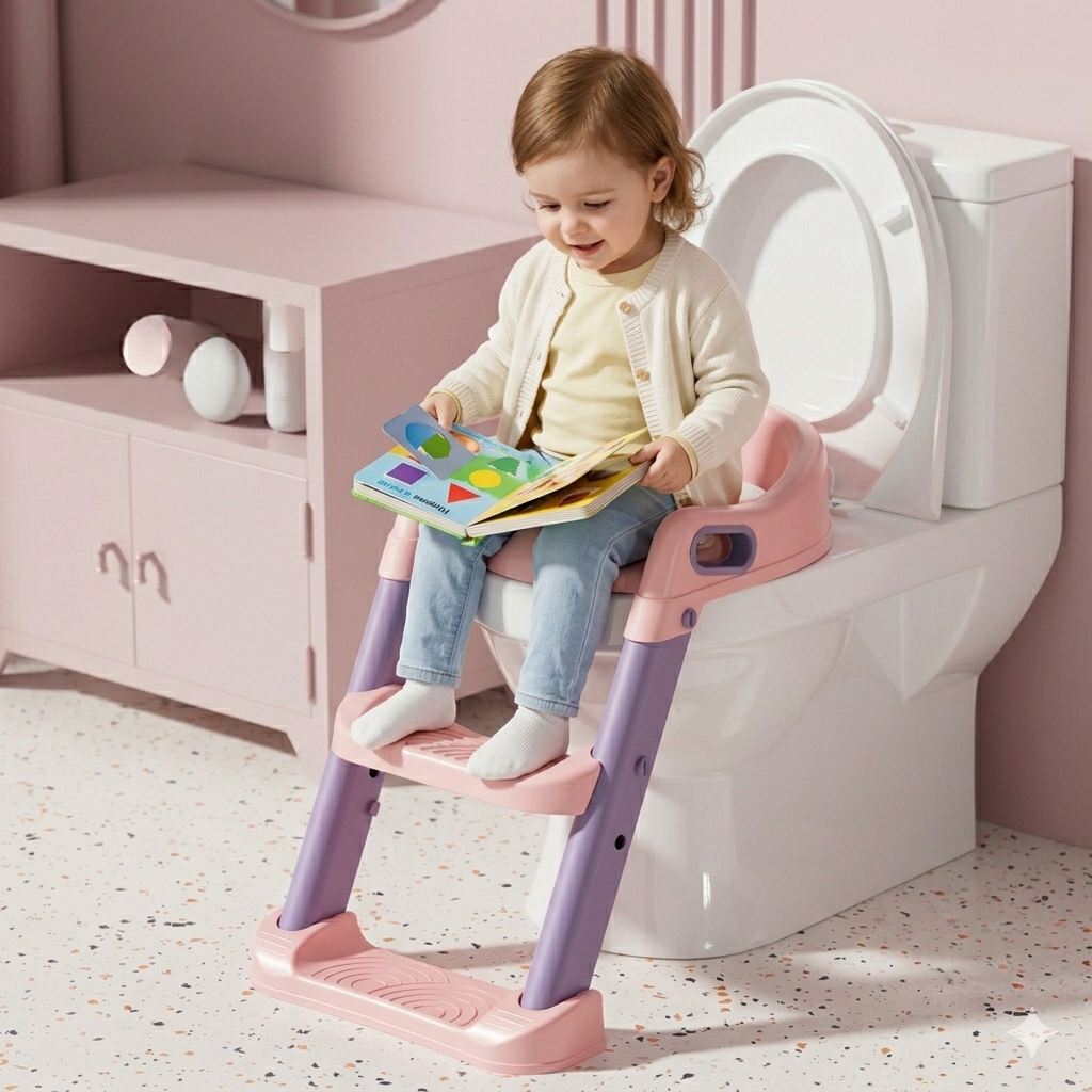 SoftStep ToiletSeat: Børnesikkert Og Trygt Potty Trænings Foldbart Toilette Sæde