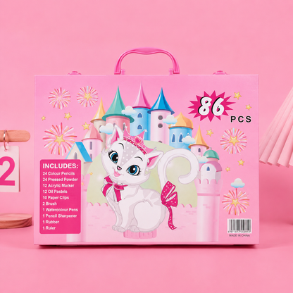 88-delt kreativt malekasse til små kunstnere
