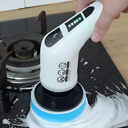 FlexiClean™ - Elektrisk rengøringsbørste med 9 hoveder og forlænger-skaft