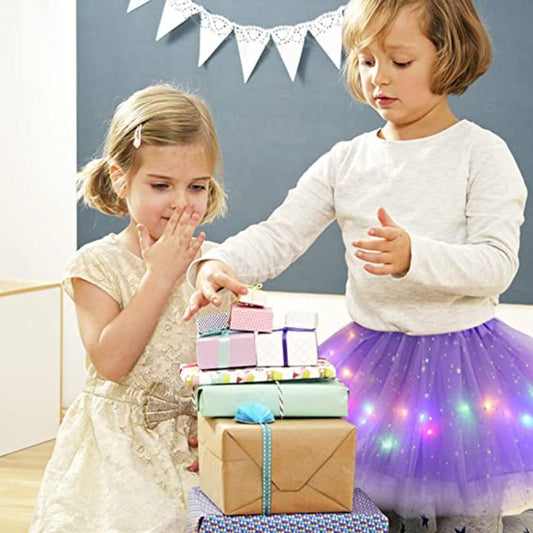 StellarGlow 1+1 GRATIS: Elegant Let Flydende Pasform Glødende Nederdel