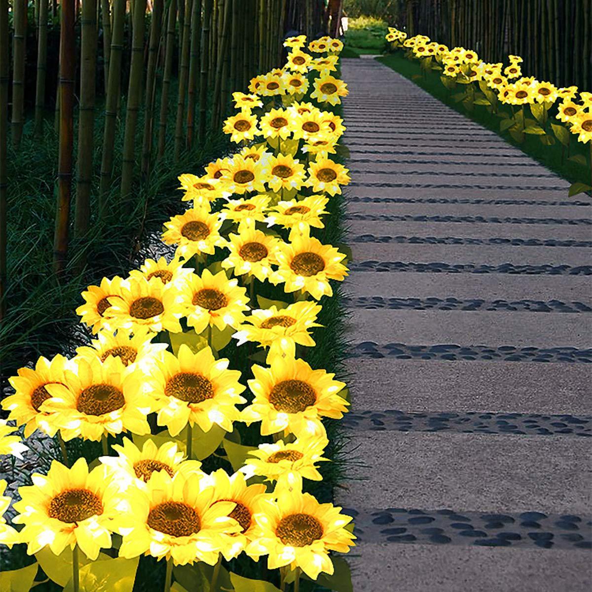 💐50 % RABAT! Solcellelamper i form af solsikker – vandtætte & havedekoration 🌻💛【Begrænset tilbud】