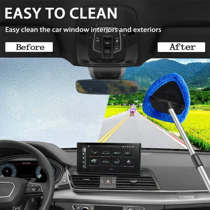 Car Window Cleaning Kit – Extendable and 180° Rotatable
