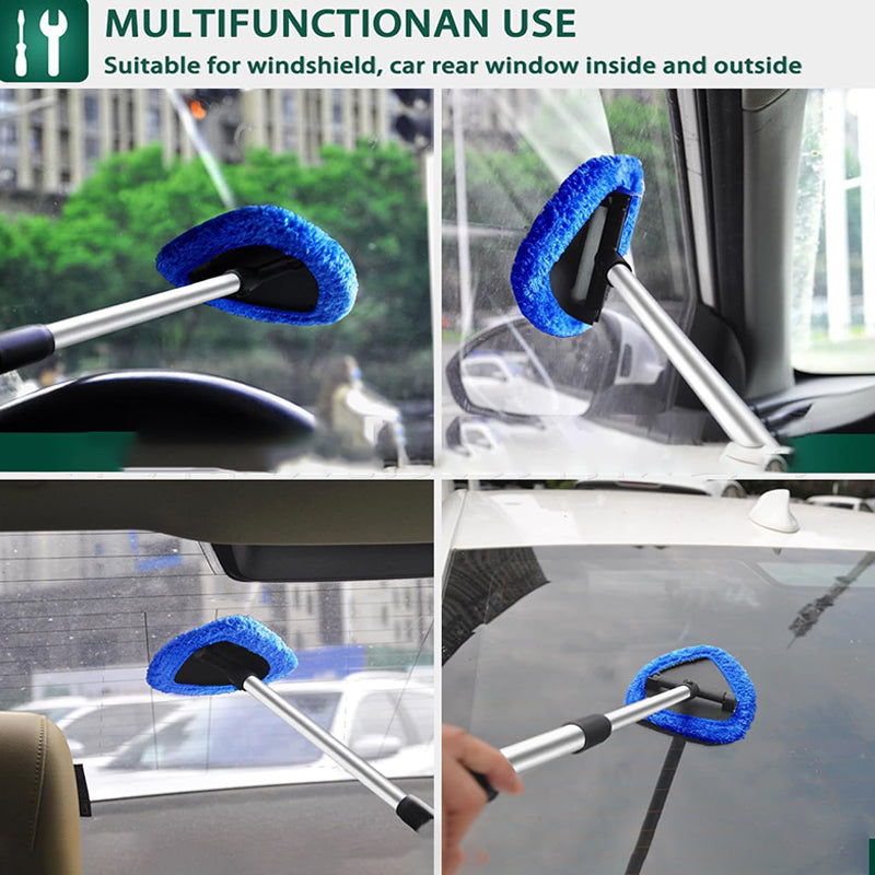 Car Window Cleaning Kit – Extendable and 180° Rotatable
